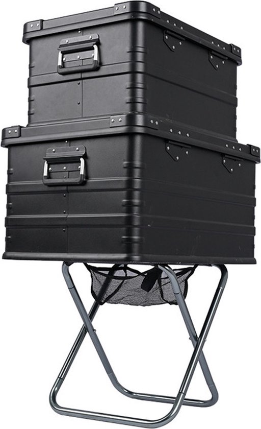 Lichtgewicht Aluminium Opvouwbare Campingkruk - Sterk en Draagkrachtig tot 150 kg - Ideaal voor Reizen, Kamperen, Wandelen, Vissen, Tuinieren en Strand - 33x25.5x40.5 cm - Zilvergrijs — afbeelding 4