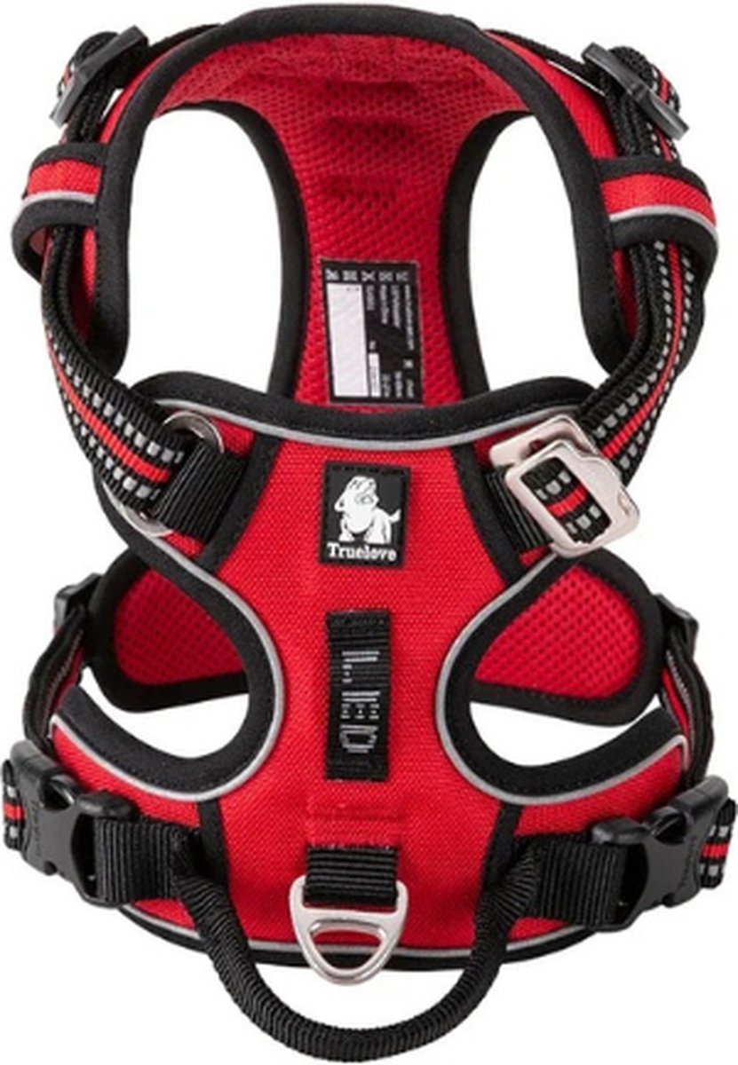 Multis Hondentuigje - Hondenharnas - Harnas Hond - Anti Trek Tuig Hond - Maat L - Borstomvang 69-81cm - Rood