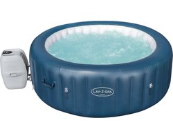 Bestway Lay-Z-Spa Milan - Jacuzzi - Opblaasbaar - Zwembad - Hottub - Zwembadbescherming - Massagefunctie - Bruin - 196 x 196 cm