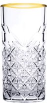 Glas Long Drink Timeless Retro Cut Golden Rim 30 cl