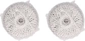 2x Corde à paillettes d'argent 20 mètres passe-temps / ruban cadeau - Emballage / emballage cadeau