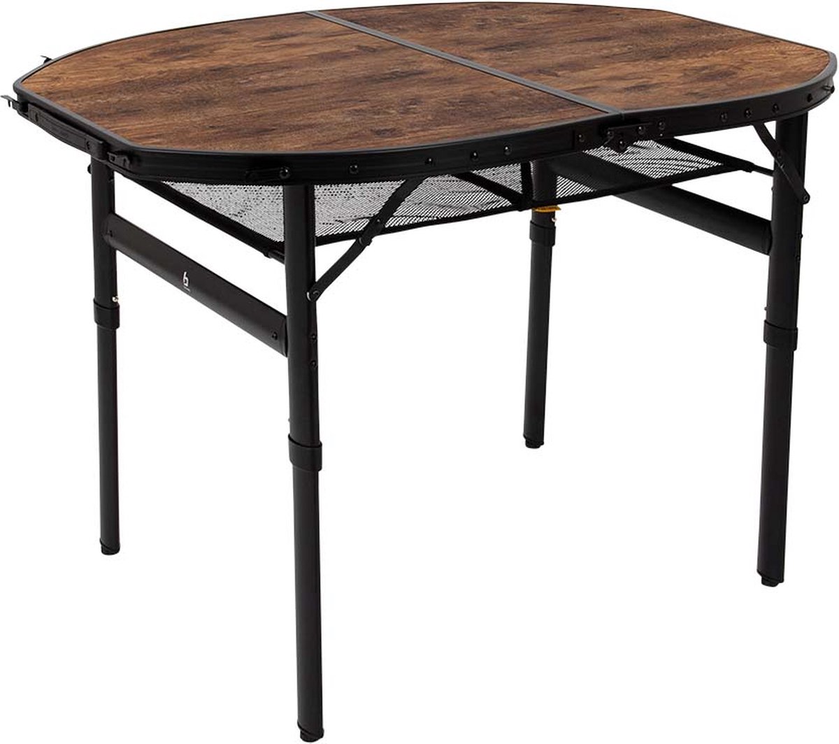 Bo-Camp - Industrial - Tafel - Woodbine - Ovaal - Koffermodel - 100x70 cm