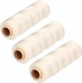 Vliegerdraad - 3x - 110 m - wit - polypropyleen - op haspel - vliegers / metselkoord / hobby