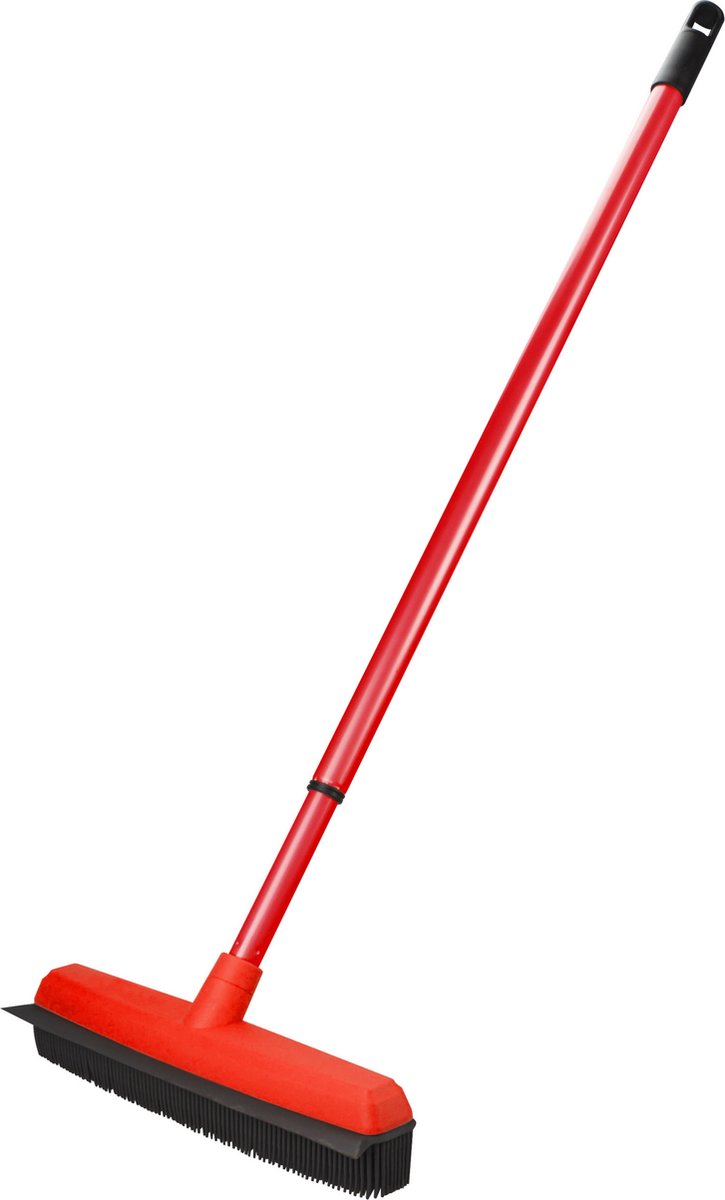Goedkoopste Bezem / trekker - rubber - telescoopsteel - kappers bezem - wisser lip - 135 cm - Schoonmaakartikelen / Rubberen bezems