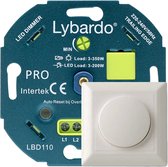 Lybardo - LED Dimmer Pro - Met Afdekplaat - 3-200W - Elektronische Zekering - Universeel - Inbouw