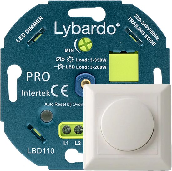 Lybardo LED pulsdimmer 5-100W | Universeel | Hotelschakeling