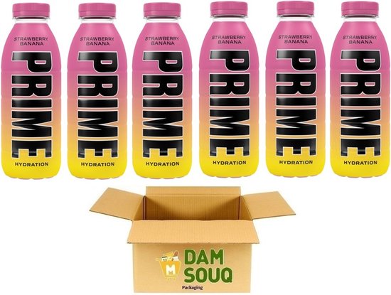 Foto: Prime hydration drink multipak strawberry banana 6x500ml uk 