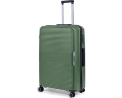 TravelZ Swinger Grote reiskoffer 78cm - Sterke Lichtgewicht Trolley 105 ltr met TSA-slot - Groen