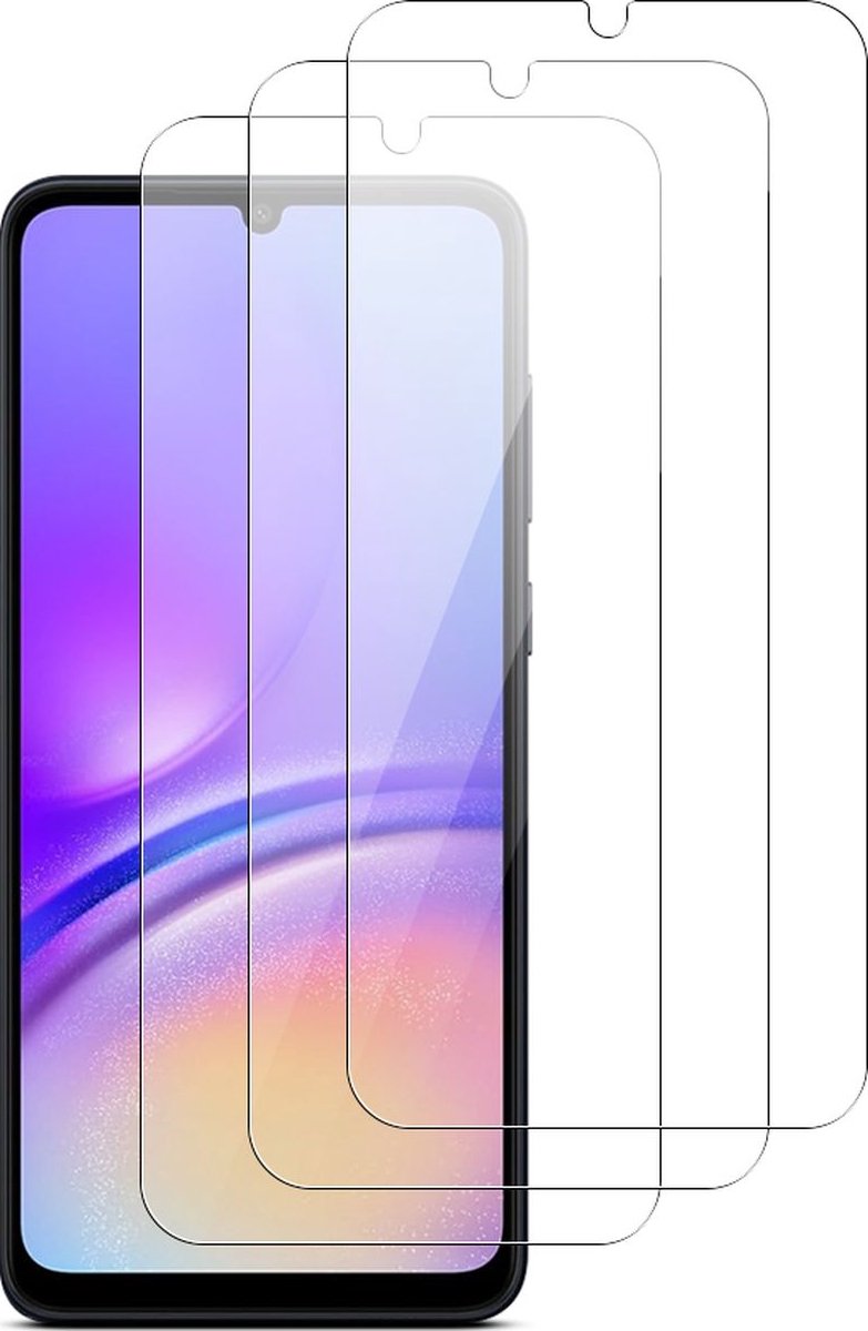 Mobigear Screenprotector geschikt voor Samsung Galaxy A05 | Mobigear Screenprotector Folie - Case Friendly (3-Pack)