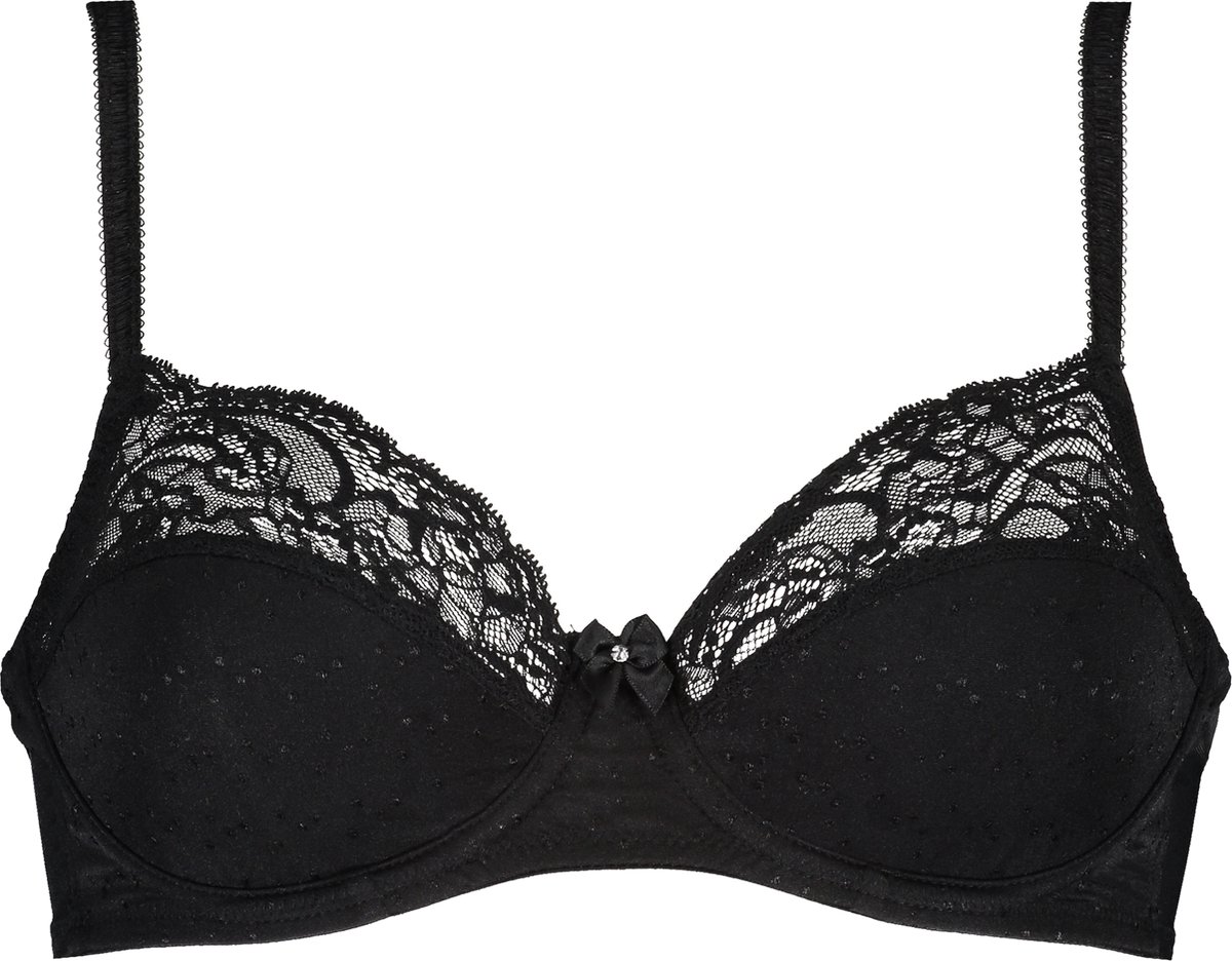 Hunkemöller Dames Lingerie Niet-voorgevormde beugel bh Sophie - Zwart - maat F80