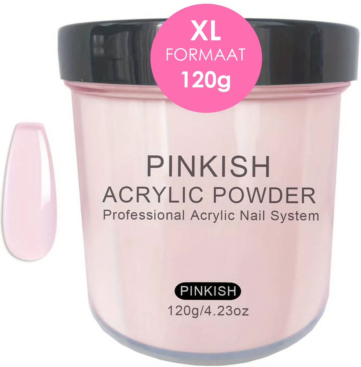 Goedkoopste Acryl Poeder - Acryl Nagel Poeder - Roze - XL Pot - 120 gram - Salon Kwaliteit - Kunstnagel Poeder - Harsnagels - Pinkish - Pink - Acryl Nagels