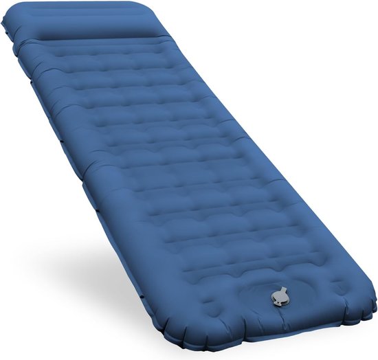 Zelfopblazende slaapmat, 12 cm, verdikt luchtmatras, zelfopblazend met voetperspomp, voorkomt luchtverlies, opblaasmatras, ultralicht, waterdicht, outdoor, dennengroen