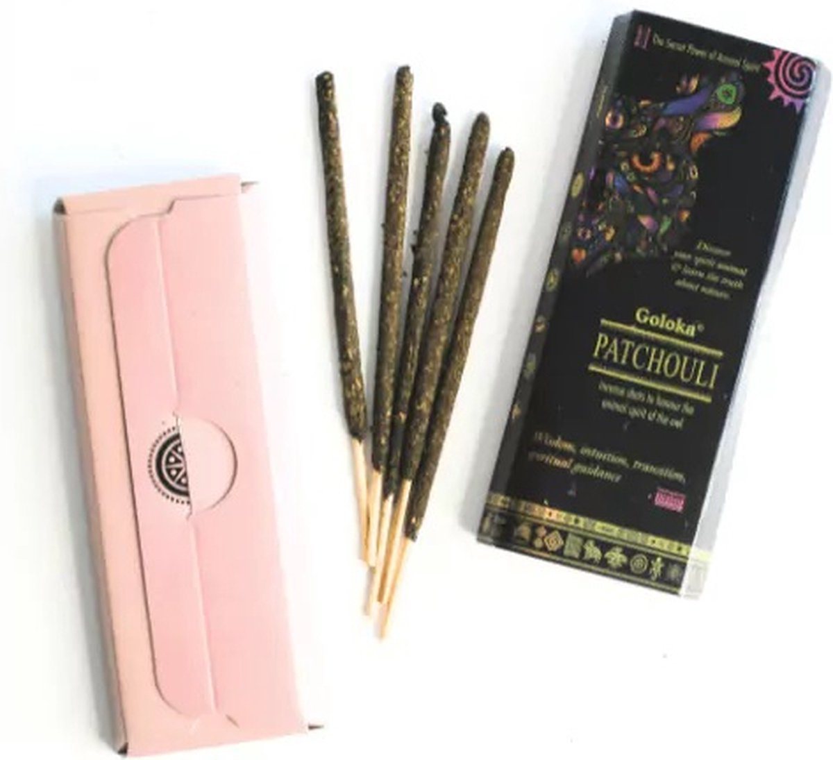 Goloka - Patchouli - Wierook - Patchouly - Harswierookstokjes - 3 doosjes