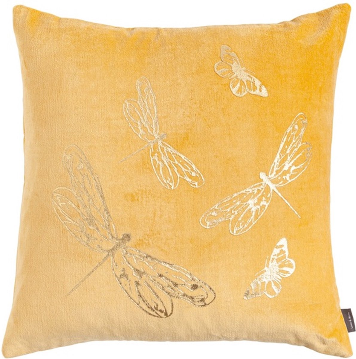 Linen & More Butterfly Corn Geel Kussen | 45 X 45 | Sierkussen Voor Woonkamer Of Slaapkamer