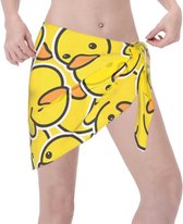 Grappige cover-up strandkleding vrouwen met bad eenden - Badeend print - Festival - Rokje - Topje - Zomer - One size - Grappige outfit eend - Voor haar