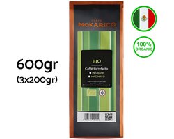 Biologische koffie uit Guatemala en Tanzania - Mokarico Bio - Italiaanse koffiebonen - 600gr - 3 x 200gr
