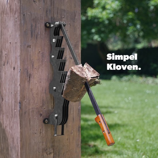 Boloning® Houtklover - Wandklover Deluxe - Inclusief Montageschroeven - Wandsplijter - Houtsplijter - Houtklover Voor Aanmaakhout - Houtkliever - Hout Klover - Houtklover Muur - Kloofmachine - Kloofwig - Splijtwig - Houtklover Manueel van Merkloos	 — afbeelding 3