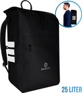 3 in 1 Luxe Fietstas Zwart Qumaxx 25 liter – Met Laptopvak - Ook geschikt als Rugzak en Schoudertas- Enkele Fietstas Waterdicht – Fietstassen Electrische Fietsen en Gewone Fietsen – Met Reflectoren - Fietstas voor Bagagedrager