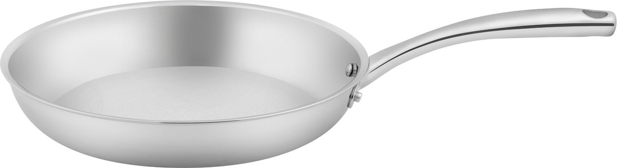 Sola - Koekenpan -  Green Cooking - Ø 28 cm - Zilver - RVS - Dubbelwandige bodem