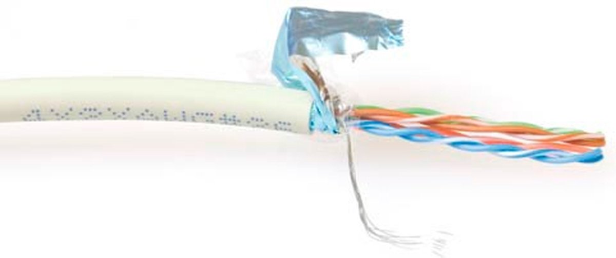 ACT FP100H CAT5E F/UTP LSZH Patchkabel Soepel Ivoor - 100 meter