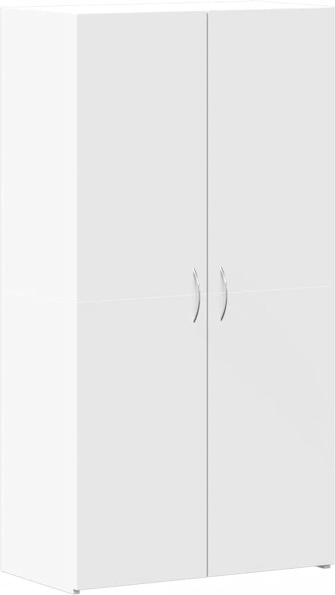 vidaXL Archiefkast - 60x32x115 - cm - bewerkt - hout - wit