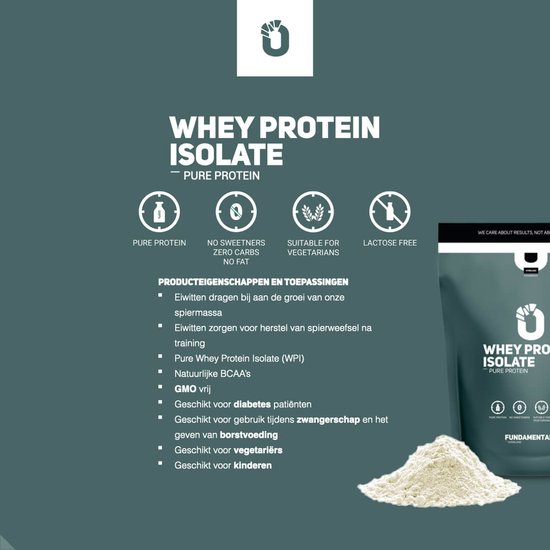 Fundamentals Whey Protein Isolate - Protein shake - Eiwitpoeder - Lactose vrij - Vrij van kleur/smaak stoffen - 1000g — afbeelding 4