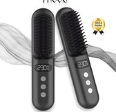 Bol.com Luxyn® - Draadloze Stijlborstel - LED - 2024 Model - Moederdag cadeau - Stijlkam - Stijlborstels - Warmte borstel - Stra... aanbieding