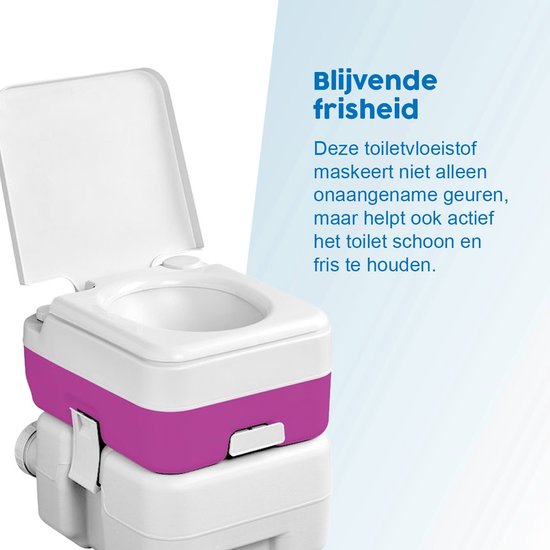ProPlus toiletvloeistof - 2L - Spoelwatertanktoevoeging - Draagbaar Toilet - Chemisch Toilet - Campingaccessoires - Roze van ProPlus — afbeelding 2