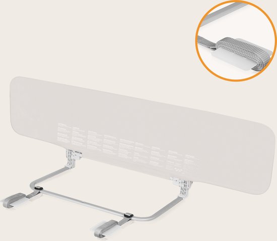 Lionelo Lora XL – Barrière de Lit XL – Pliable & Portable – Extra Longue 150 cm – Installation Facile – Universelle – Matériaux de Haute Qualité