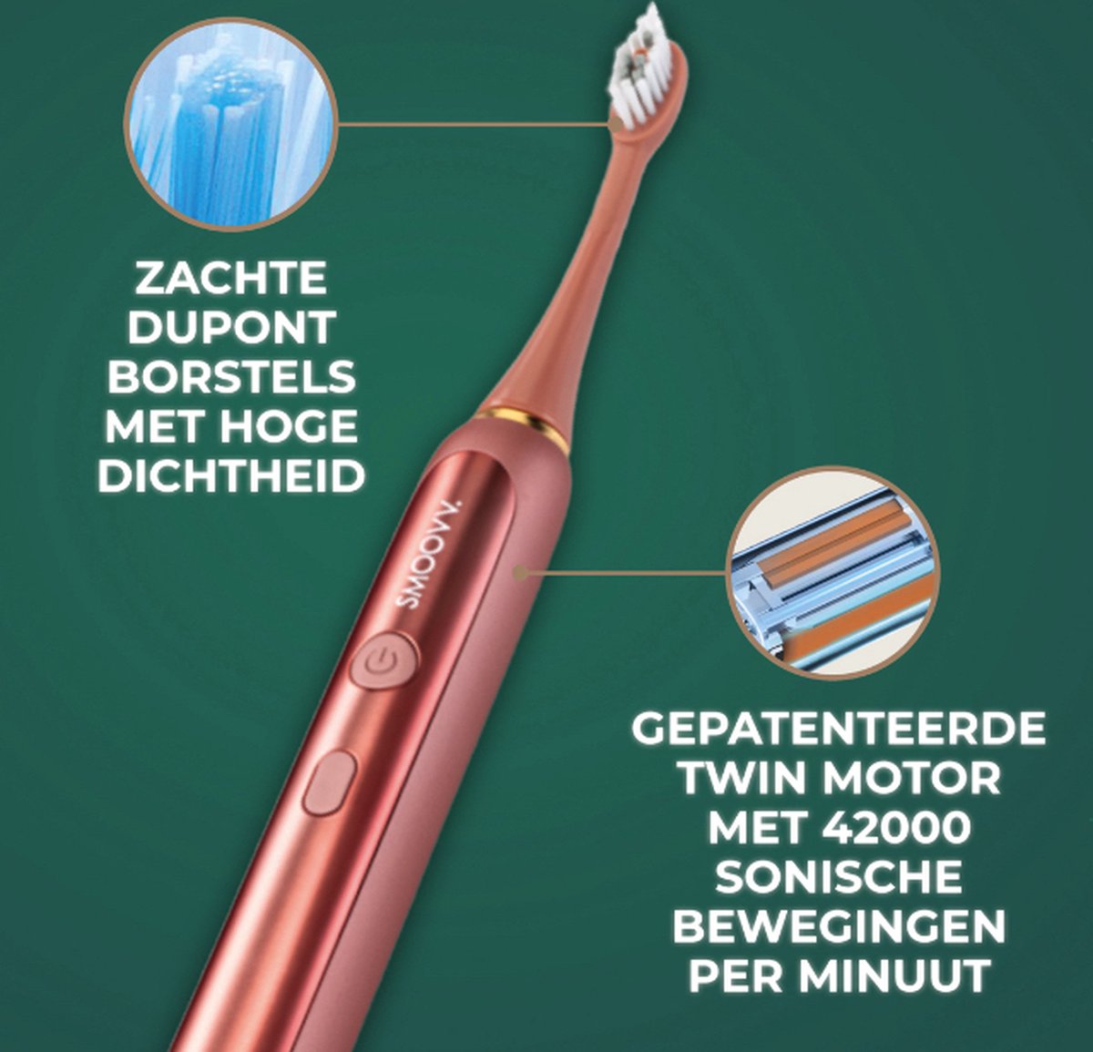 Smoovv Sense Elektrische Tandenborstel met 3 Poetsstanden - afbeelding 3