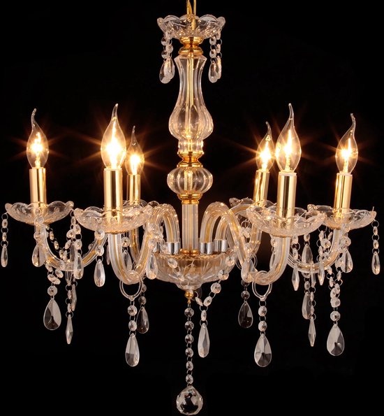 Saint Mossi kristallen kroonluchter moderne kroonluchter helder kristal druppeltje plafondlamp voor slaapkamer woonkamer eetkamer, 9 x G9 lampfitting, diameter 45 cm x hoogte 30 cm