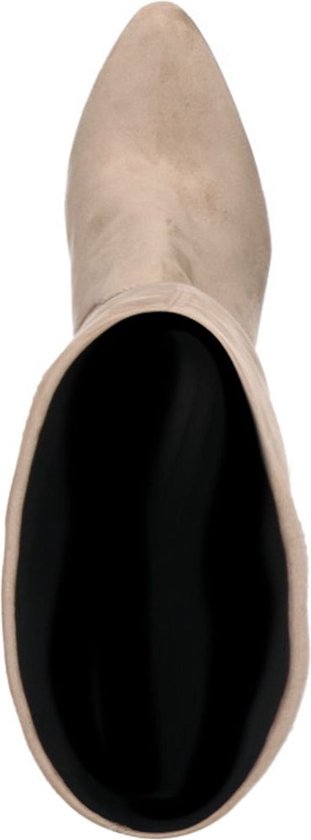 Manfield - Femme - Bottines stretch beiges à talon - Taille 38