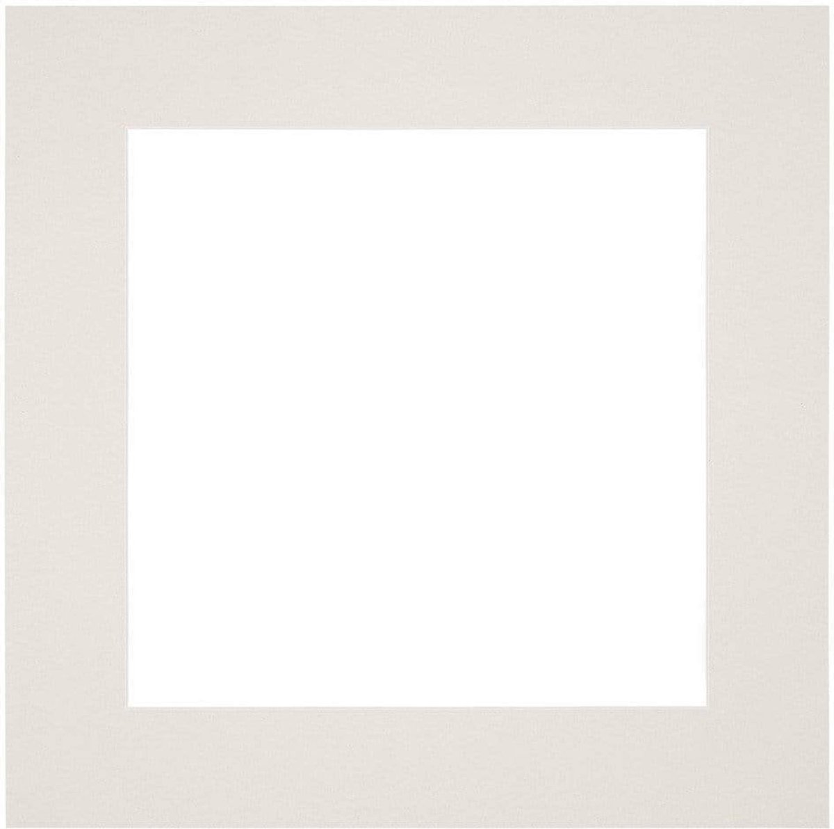 Passe-Partout Fotomaat 13x13 cm - Lijstmaat 25x25 cm - Lichtgrijs - Museumkarton - Fotolijst niet inbegrepen