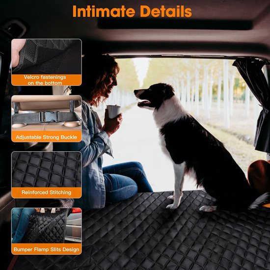BOTC Couverture pour chien voiture - Housse de protection de coffre chien - Couverture pour chien coffre de voiture - Grijs