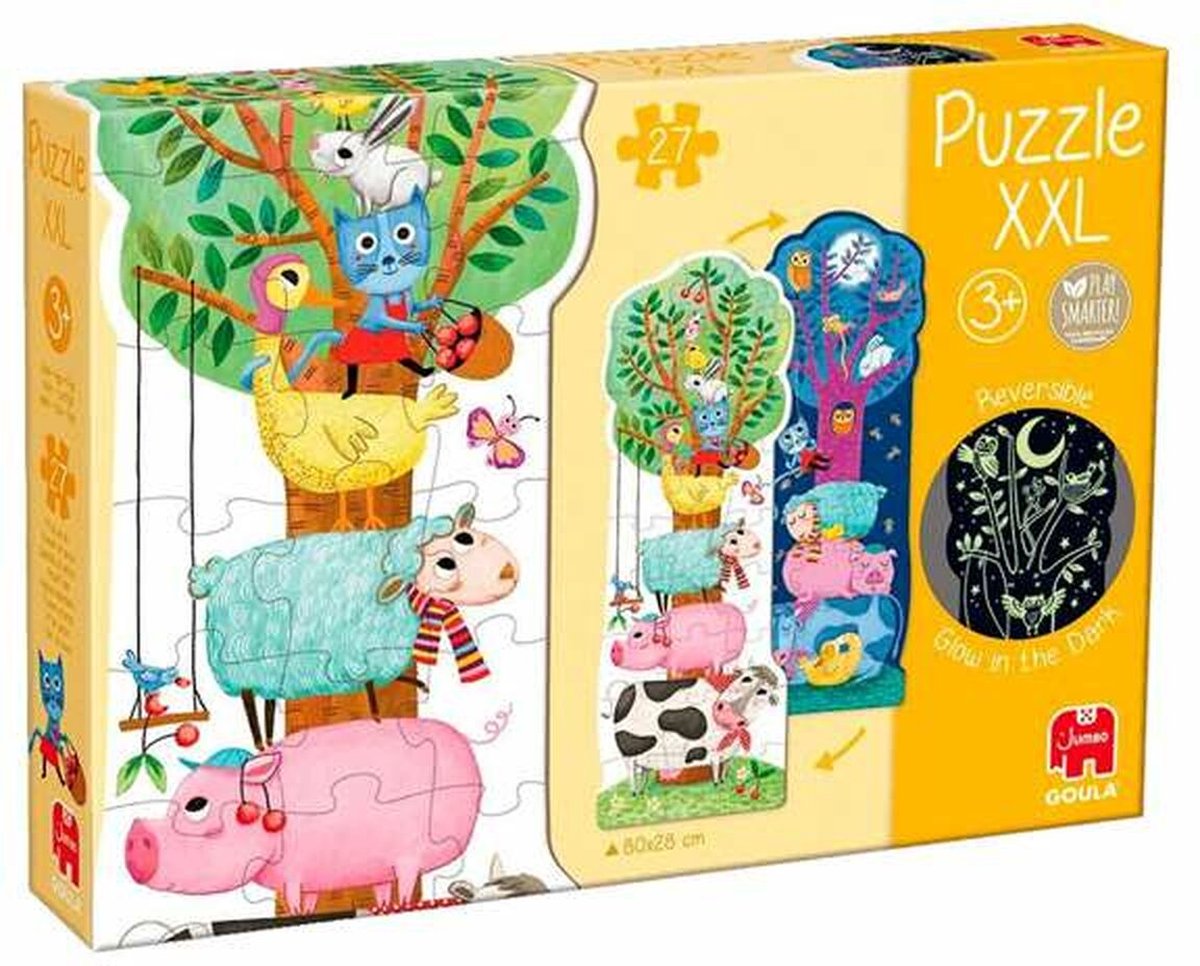 Jumbo - Goula Puzzle XXL - Dag en Nacht - Kinderpuzzel - 27 stukjes