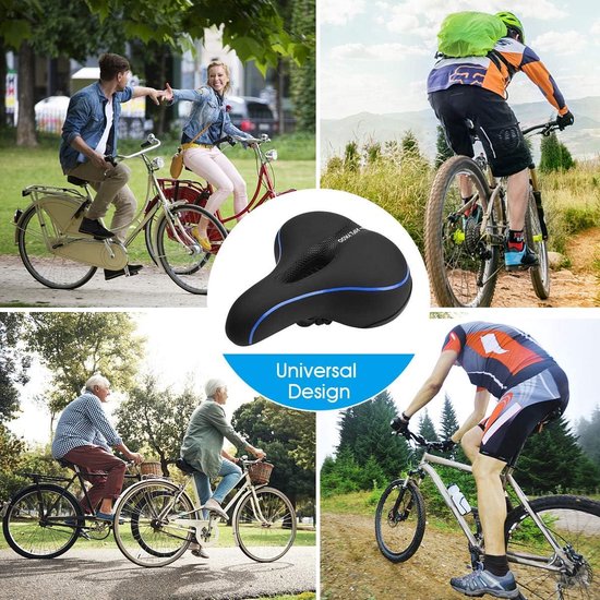 ZHIQIU Comfortabele Mannen Wemen Fietsstoeltje Mountainbike Zadel Kussen Fietsen Pad Waterdicht Zacht Ademend Centrale Relief Zone en Ergonomie Ontwerp Fit voor Road Mountain Folding Bike (Zwart/Grijs ZHIQIU Comfortabele Mannen Wemen Fietsstoeltje Mountainbike Zadel Kussen Fietsen Pad Waterdicht Zacht Ademend Centrale Relief Zone en Ergonomie Ontwerp Fit voor Road Mountain Folding Bike (Zwart/Grijs