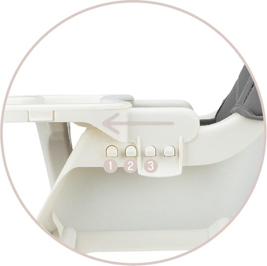 Voederstoel 3-in-1 product stabiel verstelbare riemen ergonomische zitting pluche inzetstuk inclusief speelgoed maximale hygiëne uitneembaar dienblad zwart-grijs kleur - kinderstoel van Hauck — afbeelding 3