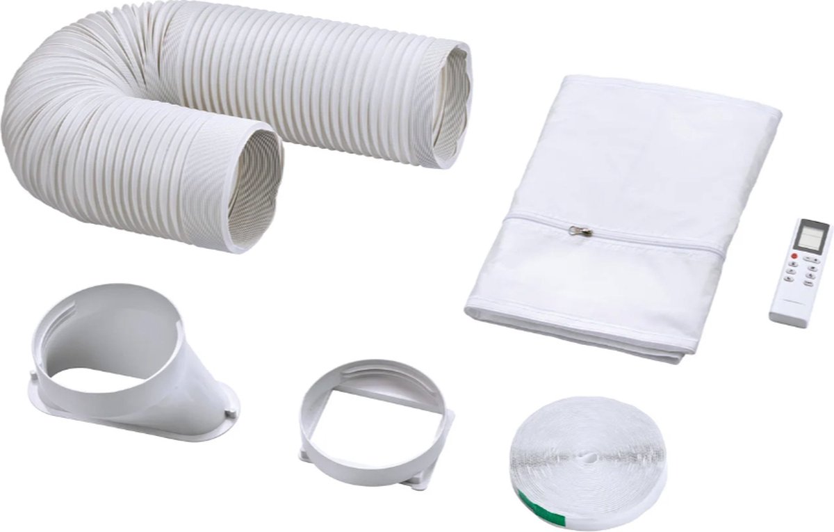 Mobiele airconditioner 7000 BTU met koelen, ontvochtigen, ventileren, timer, afstandsbediening, voor 30-45 m³ kamers - Afbeelding 3