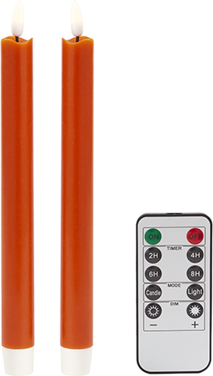 Addison Ross kaars 23cm LED Orange