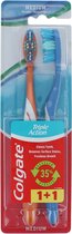 Colgate Triple Action Brosse à Dents Medium 2 pcs