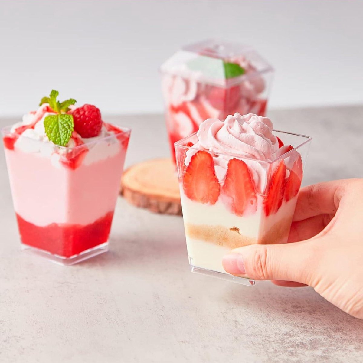 Verres à Dessert En Plastique 160 Ml – Lot De 30 Avec Couvercles Et Cuillères, Réutilisables, Pour Fêtes, Glaces, Pudding - 13