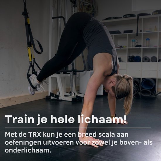 AJ-Sports Suspension trainer Pro - Resistance training - Calisthenics - Training straps - Complete training set - Inclusief draagtas - Fitness - Calisthenics - Crossfit