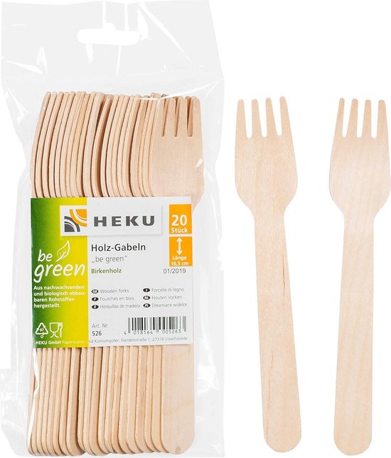HEKU Bio-Einweg-Party-Set 210-teilig – FSC-zertifiziert, Biologisch Abbaubar, Deutsche Qualität