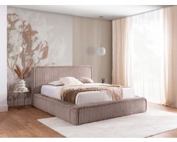 bed midas 180x200- dik ribfluweel- boxspring met opbergruimte- zonder matras- zetelsenbedden