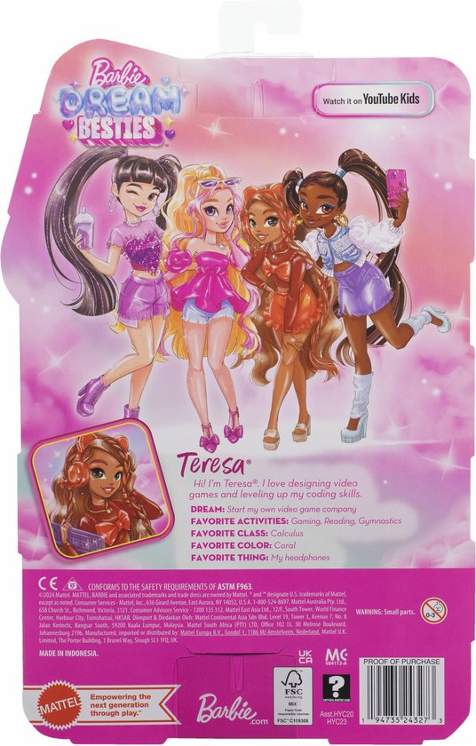 Barbie Dream Besties Teresa - Barbiepop van Barbie — afbeelding 4