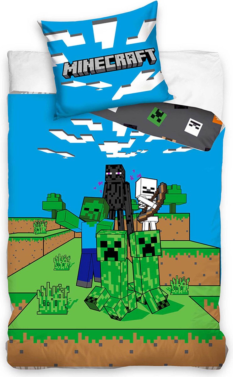 Minecraft Ambush beddengoed 140×200cm, 70×90 cm