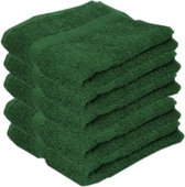 5x Luxe handdoeken donkergroen 50 x 90 cm 550 grams - Badkamer textiel badhanddoeken