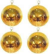 4x boules à facettes disco or 30 cm - boule disco - boule à facettes - décoration soirée à thème