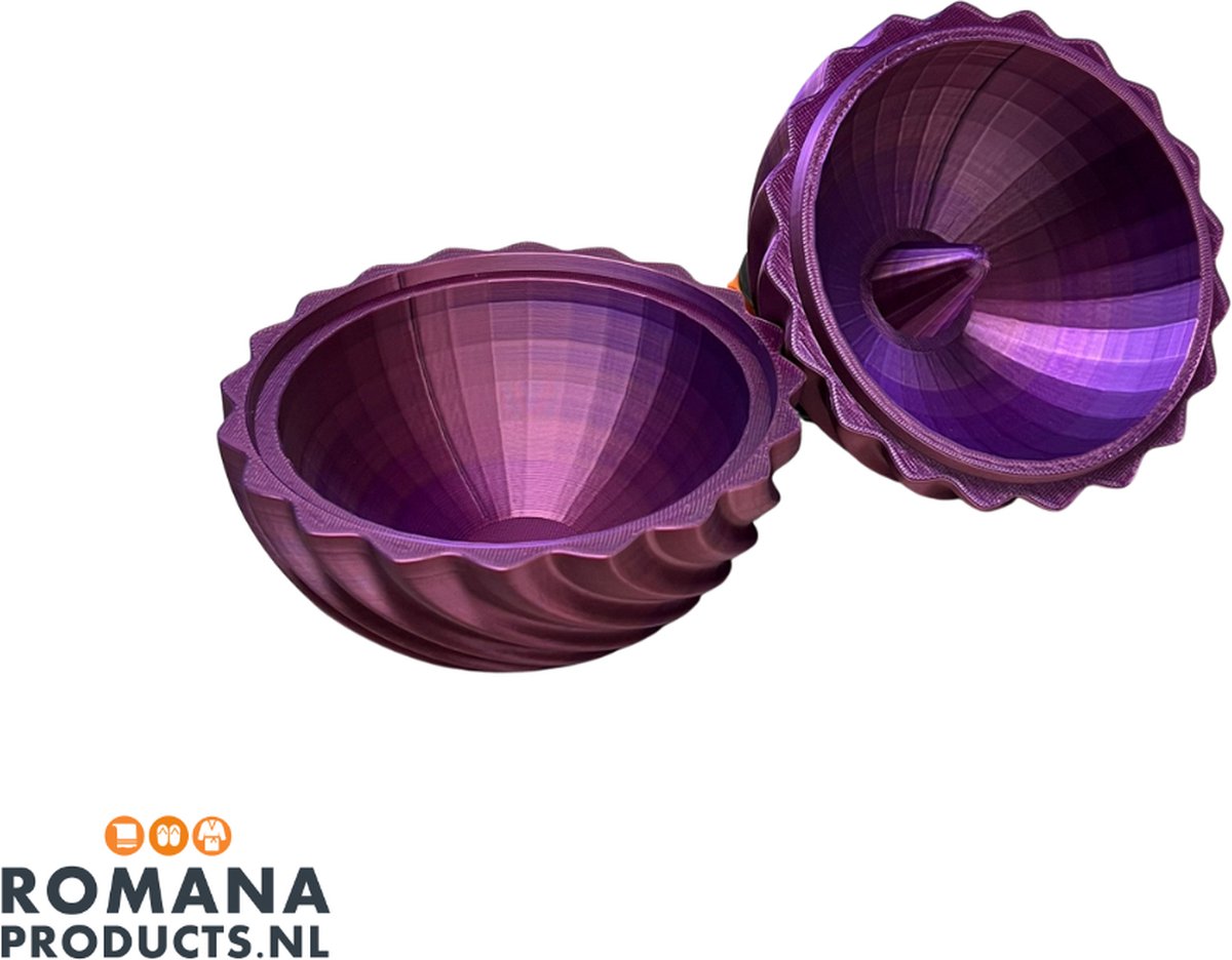 Romana Products - Sauna IJsbalmaker met Kegel - Infusiebal - Sneeuwbalvorm - Aroma en geur verdamper - Paarse Accessoire voor Sauna en Wellness