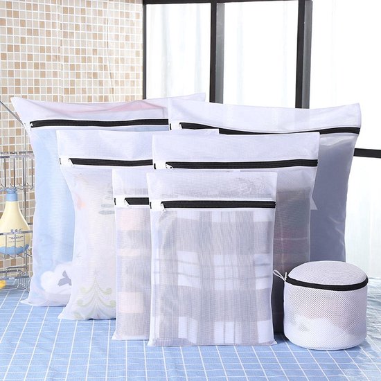 Foto: Knaak waszakken wasnetten bescherm je wasgoed en wasmachine packing cubes travel organizer 7 stuks